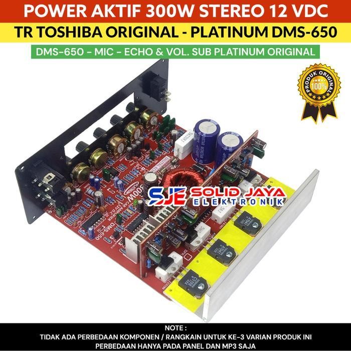 KIT POWER AKTIF MOBIL 12V 300W DM650 MP3 BLUETOOTH BT STEREO PLUS TONE SUBWOOFER ECHO MIC MIK KARAOK