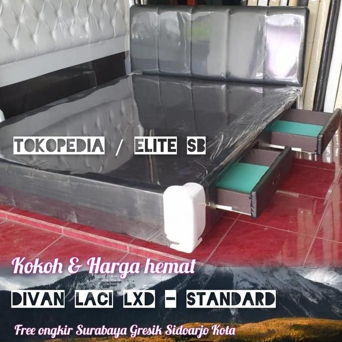 Set Divan Laci Lxd Standard 160 X 200 Rangka Amben Kasur