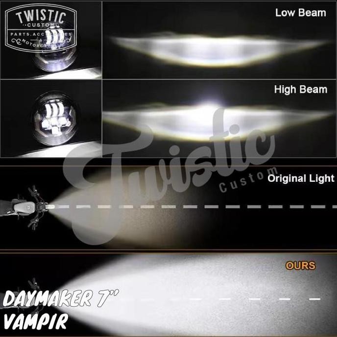Daymaker 7 Inch Vampir Lampu Led Mobil Katana Jeep Wrangler Rubicon