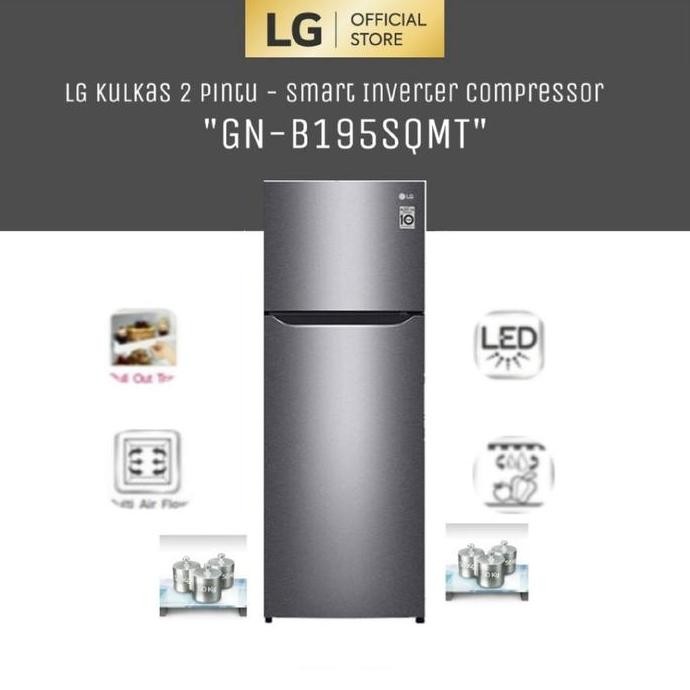 TERBARU - KULKAS LG GN-B195SQMT INVERTER 2 PINTU