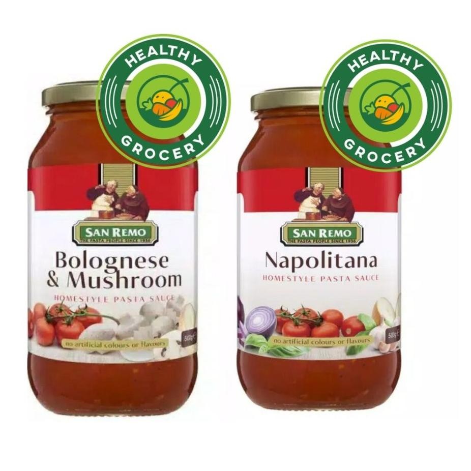 

San Remo Homestyle Pasta Sauce Gr Bolognese Mushroom Napolitana