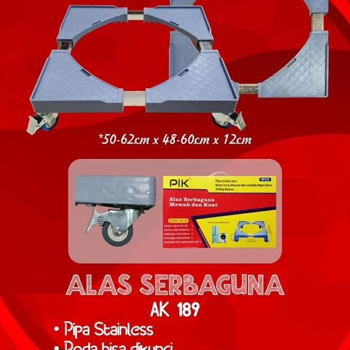 Roda kulkas stainless Alas kulkas Alas mesin cuci Serba guna PIK