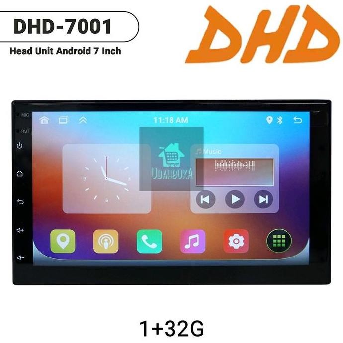 BEBAS ONGKIR - Head Unit Mobil - Double din - Android - 7 inch - RAM 1/2 GB -  DHD 7001 - Car Head U