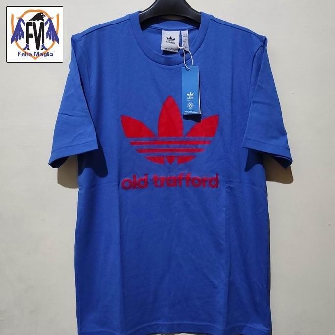 TERBARU - T Shirt Adidas Originals Trefoil Old Trafford Blue Original Murah