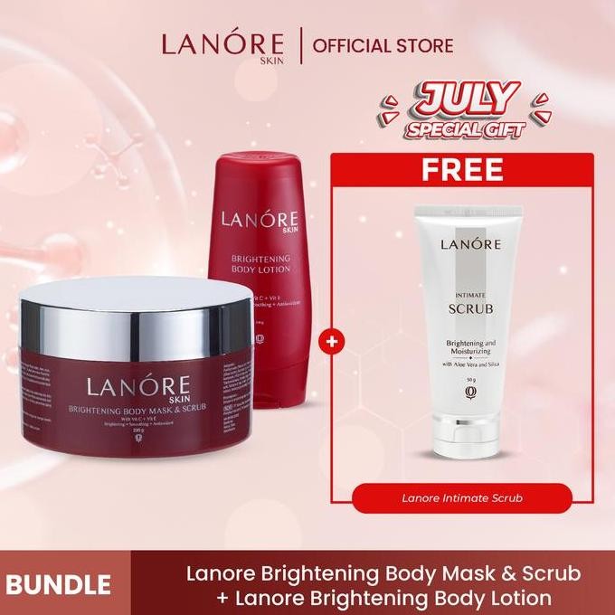 TERMURAH - Paket Lanore Skin Body Lotion + Lanore Skin Body Mask & Scrub + Special Gift
