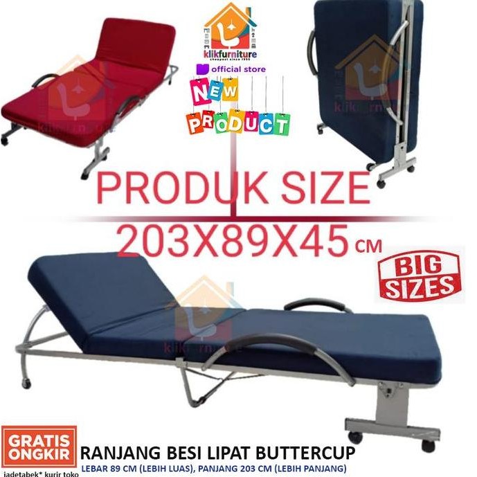 Ranjang Lipat (Folding Bed) Besi Buttercup