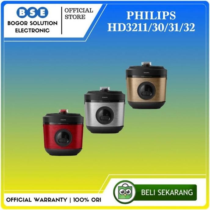 TERBARU - Rice Cooker PHILIPS HD3211/30 PHILIPS Rice Cooker 1.8 Liter HD3211/31 PHILIPS HD3211/32 [O