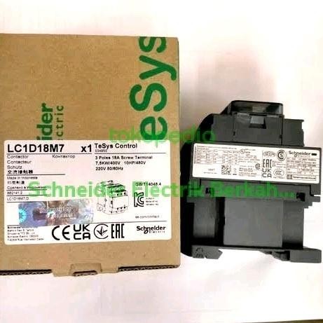 kontaktor 3 phase lc1d18m7 hitam ori