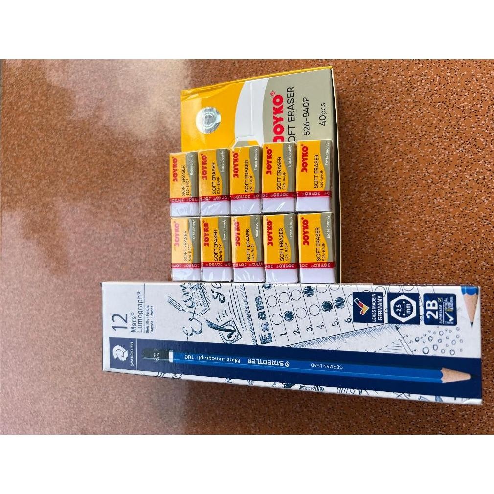 

PAKET HEMAT_PENSIL STEADTLER PERPACK ISI 12PCS GRATIS PENGAHPUS JOYKO 10PCS - FLASH SALE