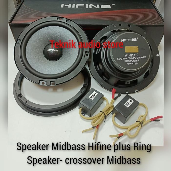 Speaker Midbass Hifine plus Crossover -Ring Midbass