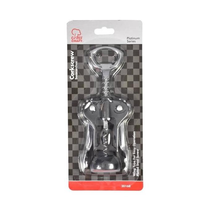 Alat Pembuka Sumbat Tutup Botol Gabus Chef Craft Corkscrew Wing Type