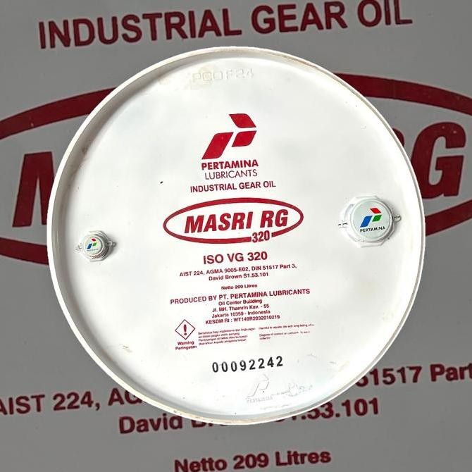 Oli Pertamina Masri Rg 320 Iso Vg 320 Isi 209Liter