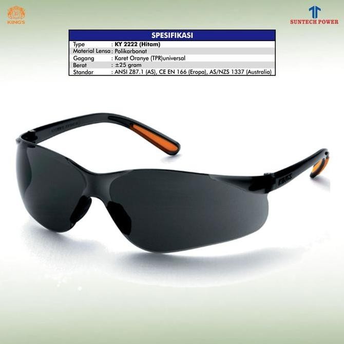 Kacamata Safety Kings KY2221 KY2222 Hitam Putih Original