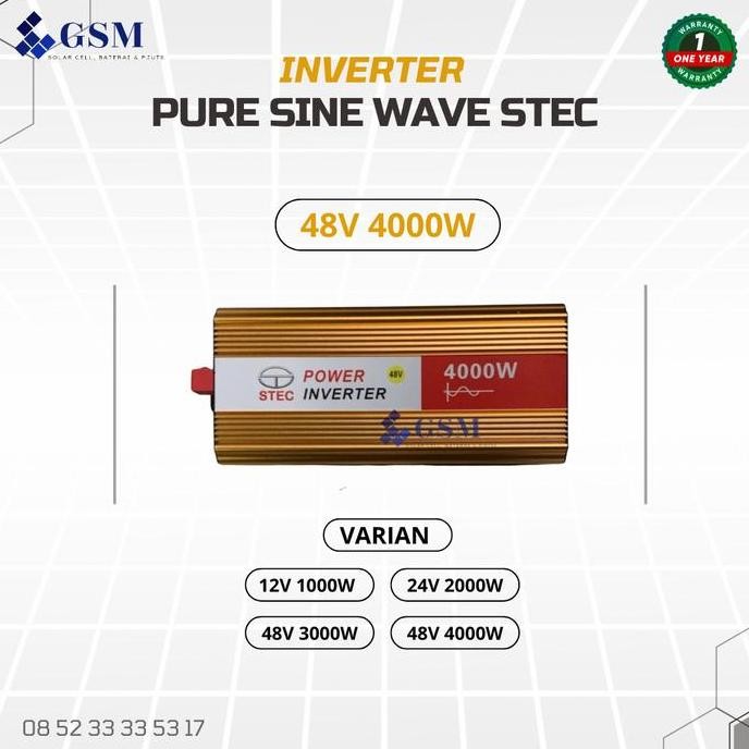TERMURAH - power inverter dc to ac 4000W pure sine wave 48V 4000W STEC