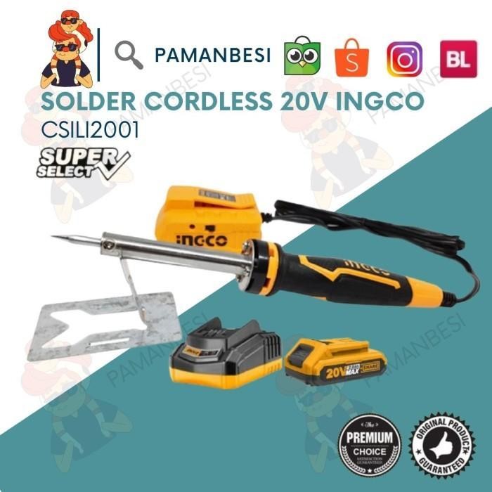 BEST SELLER P20S Cordless Solder Iron (40 W) INGCO CSILI2001 - Patri