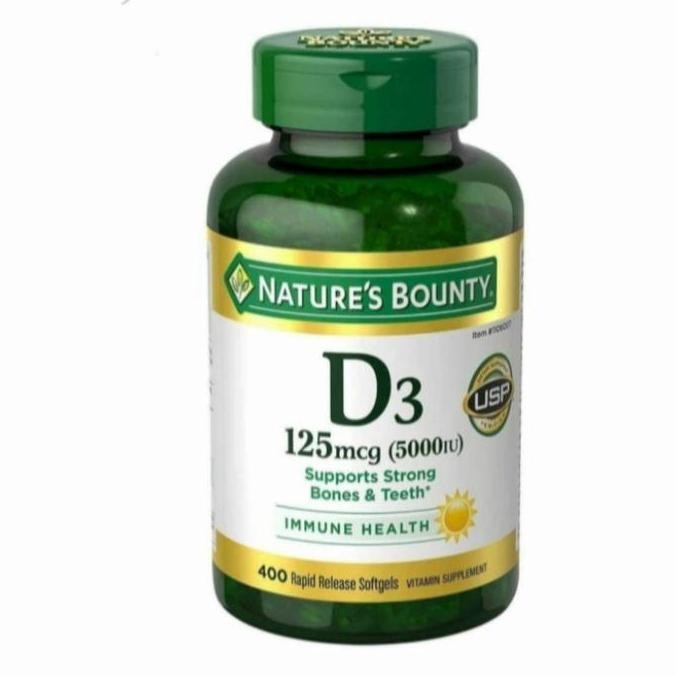 Jual nature's bounty D3 125mcg 5000iu 400.softgel