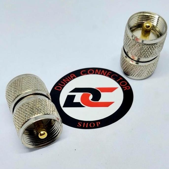 SIAP KIRIM KONEKTOR UHF MALE TO UHF MALE - RF ADAPTER ANTENA