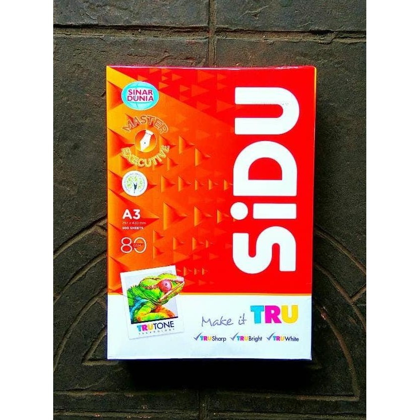 

Sinar Dunia / SiDu Kertas HVS A3 80 gsm 297 x 420 mm
