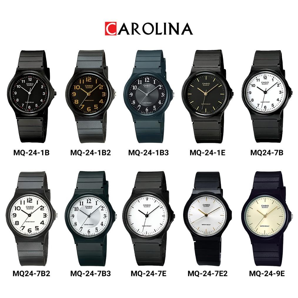 Termurah Jam Tangan Unisex Casio General Mq-24-1B Classic Black Dial Black Resin Band Ic-98