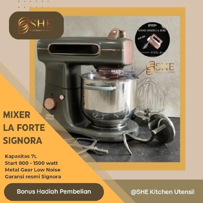 La Forte Signora Mixer Roti & Kue 7 Liter Stainless Steel Garansi Resmi