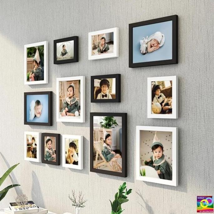 (Allthebest) Pigura Frame Bingkai Foto 4R 6R 8R 10R Minimalist Tanpa Kaca