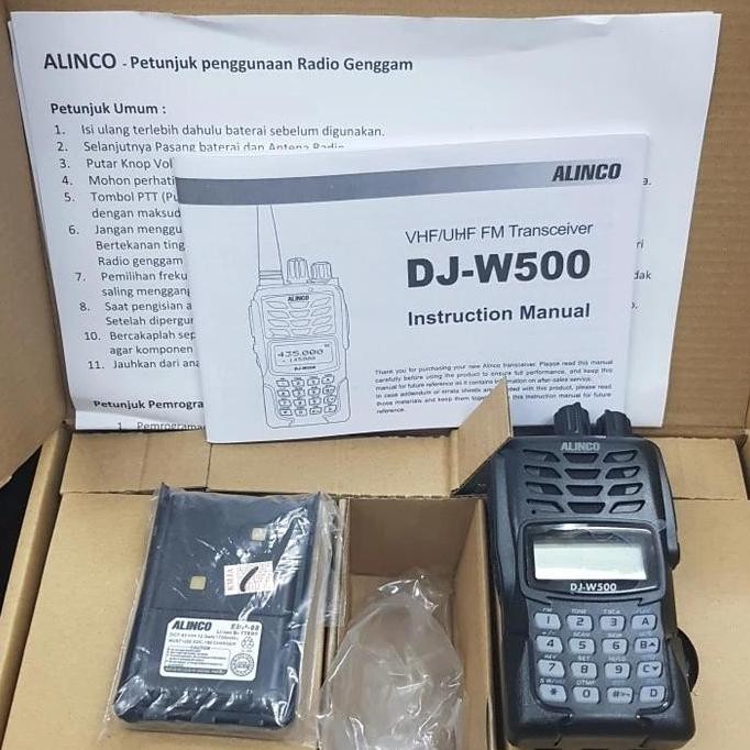 TERBARU - HT ALINCO DJ-W500 HANDIE TALKY ALINCO DJ-W500 DUALBAND