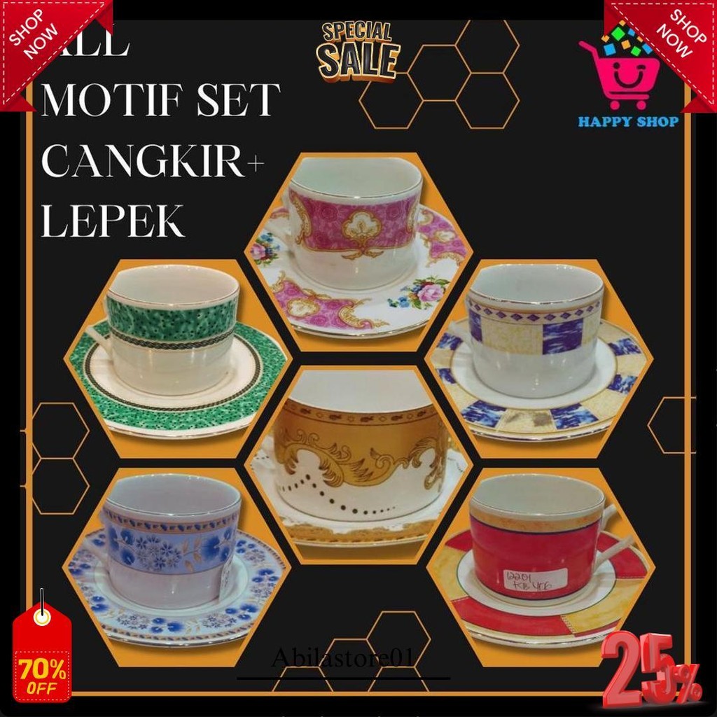 Sango Set Cup + Saucers 12201 Cod
