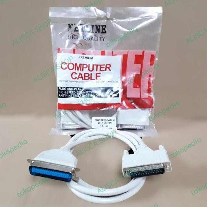 SIAP KIRIM KABEL PRINTER PARALEL LPT 1.2 METER - DB25 KABEL DATA DOT MATRIX KOMPUTER