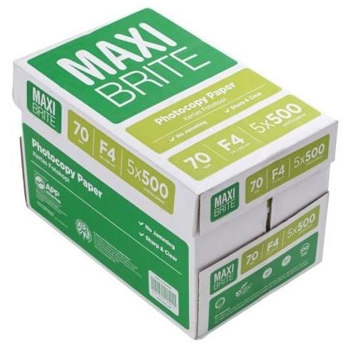 

BEBAS ONGKIR - Maxi Brite Photocopy Paper 70gsm F4 per BOX - MBR PC 70 F4