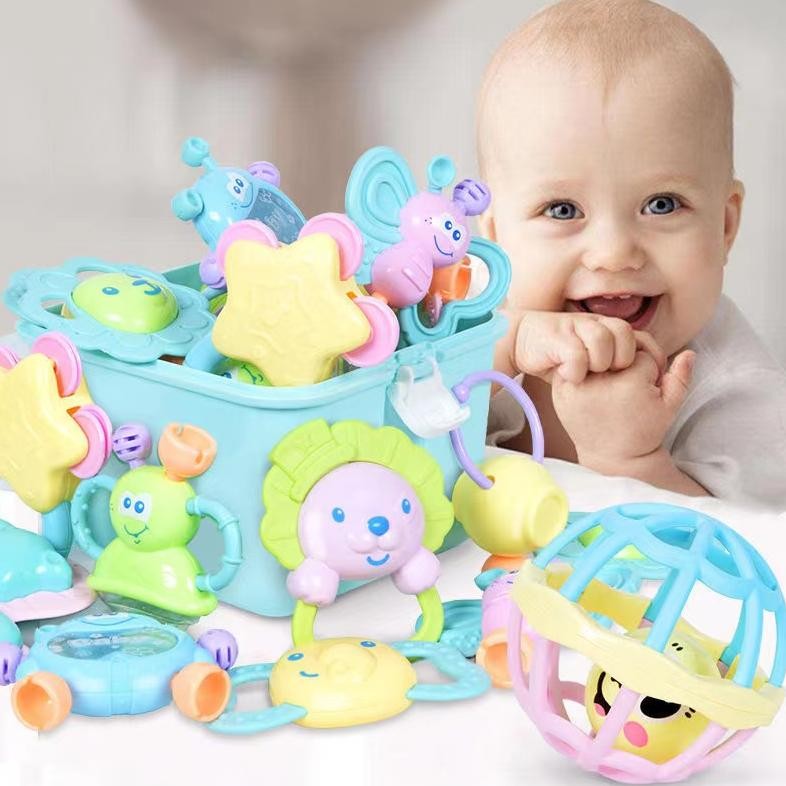 Special Bayi Teether Mainan Bayi 6 Bulan Baby Teether Rattle Teething Kit Mainan Gigitan Bayi Gigita