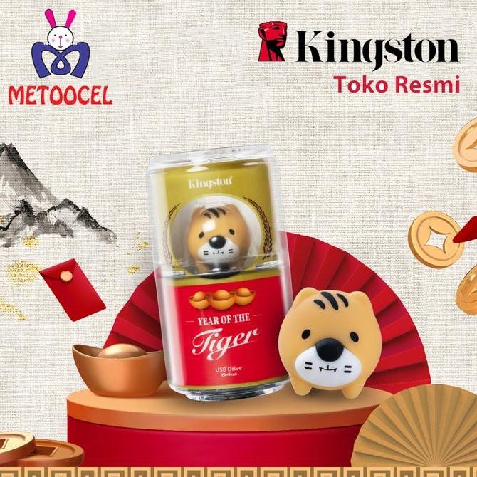 Kingston 2022 Limited Edition Tiger USB Flasdisk Macan CYN 64 GB Storage