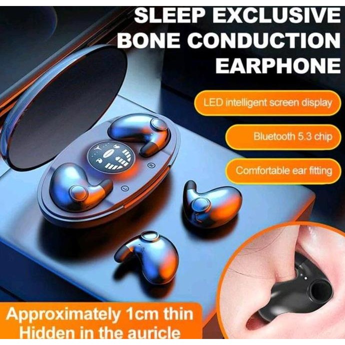 TERMURAH - invisble SLEEP WIRELESS EARPHONE WATERPROOF