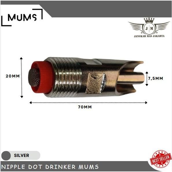 ATS Kran Nepel Nipple Nipel Dot Alat Minum Hewan Ternak Babi Kambing Domba Otomatis Stainless Steel