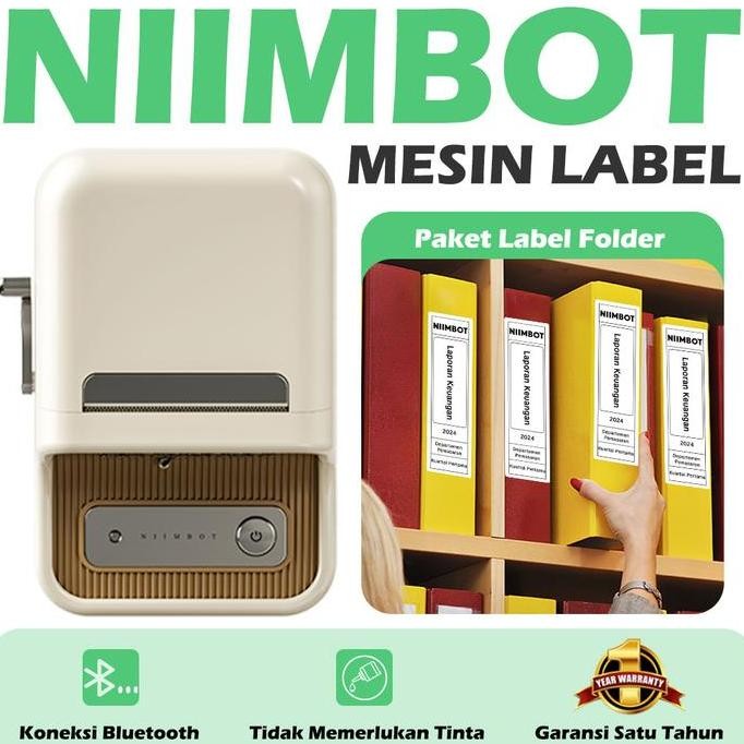 

TERMURAH - Paket Kertas Label Folder Khusus untuk Mesin Label Termal NIIMBOT B21 - Kertas Label Kantor Ramah Lingkungan, untuk Pengelolaan Dokumen