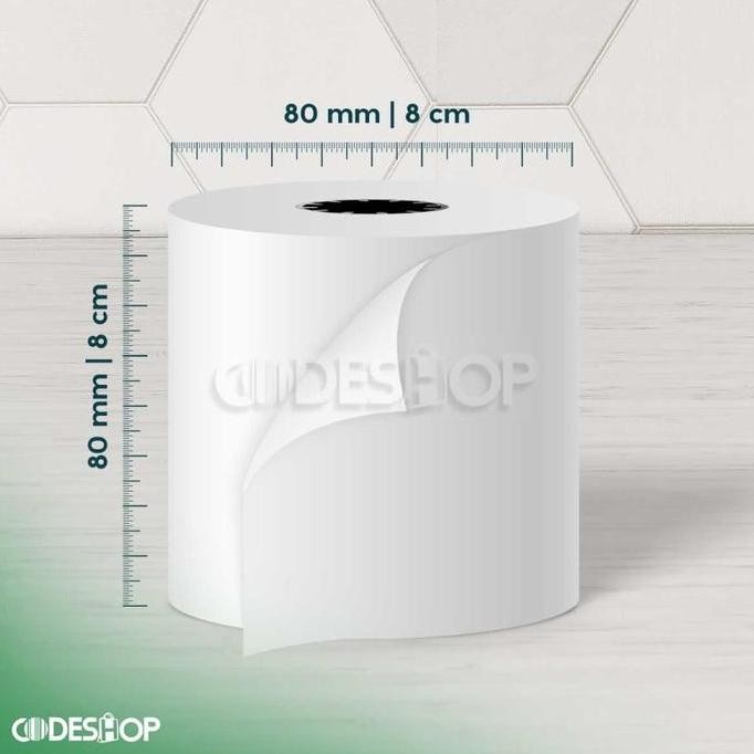 

TERMURAH - (1 DUS) Codeshop Kertas Thermal 80x80 mm Hitam Struk Receipt Printer Kasir Desktop Termal 80mm