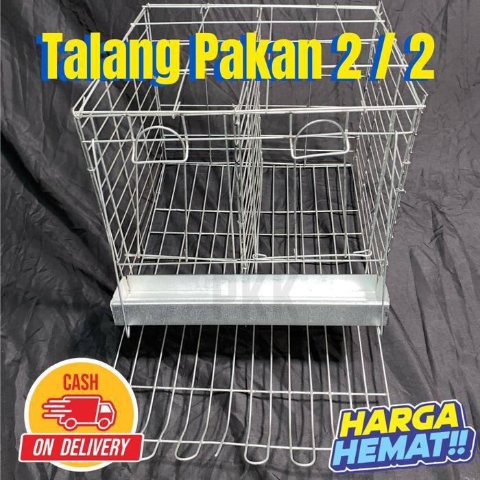 ATS Talang Pakan Ayam Petelur TALANG 110cm Kandang 6 Pintu 6 Ekor besi bertelur
