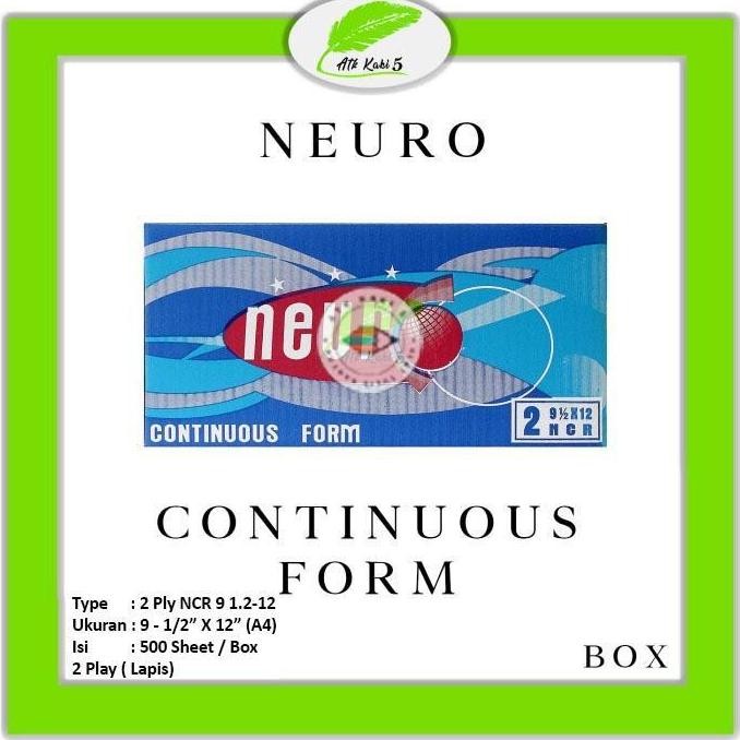 

TERLARIS - NEURO - Continous Form K 2 Ply 9 1/2 x 12 - A4 - NCR
