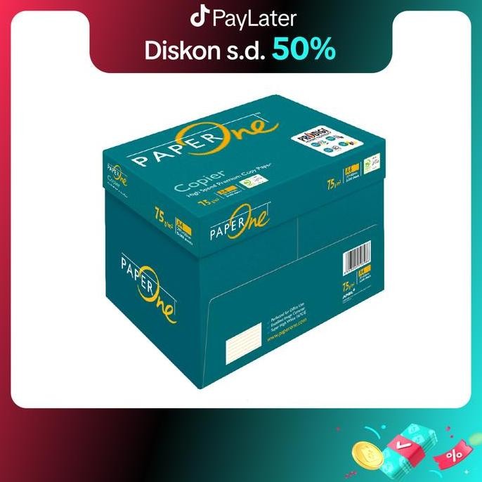 

TERMURAH - PaperOne Kertas A4 75gr Copier 1 Box (2500 lembar) Kertas HVS