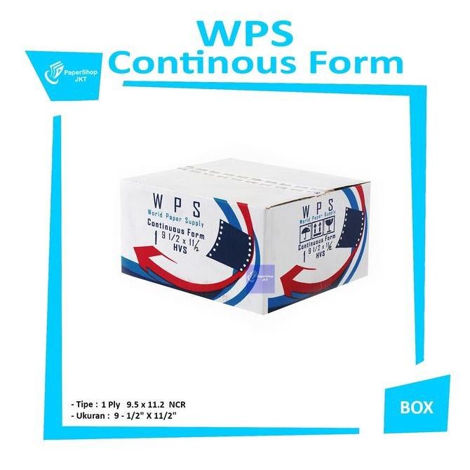 

NEW WPS Continous Form 91/2 x 11/2 ( K1/2 ) Hvs