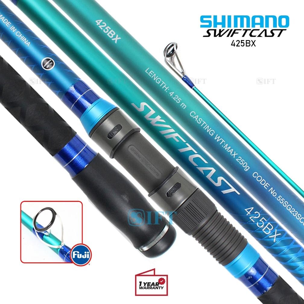 Terlaris Joran Shimano Swiftcast 425 450 M Bx | Fuji Guides + Seat | Sambung 3 | Surf Pasiran Swift 