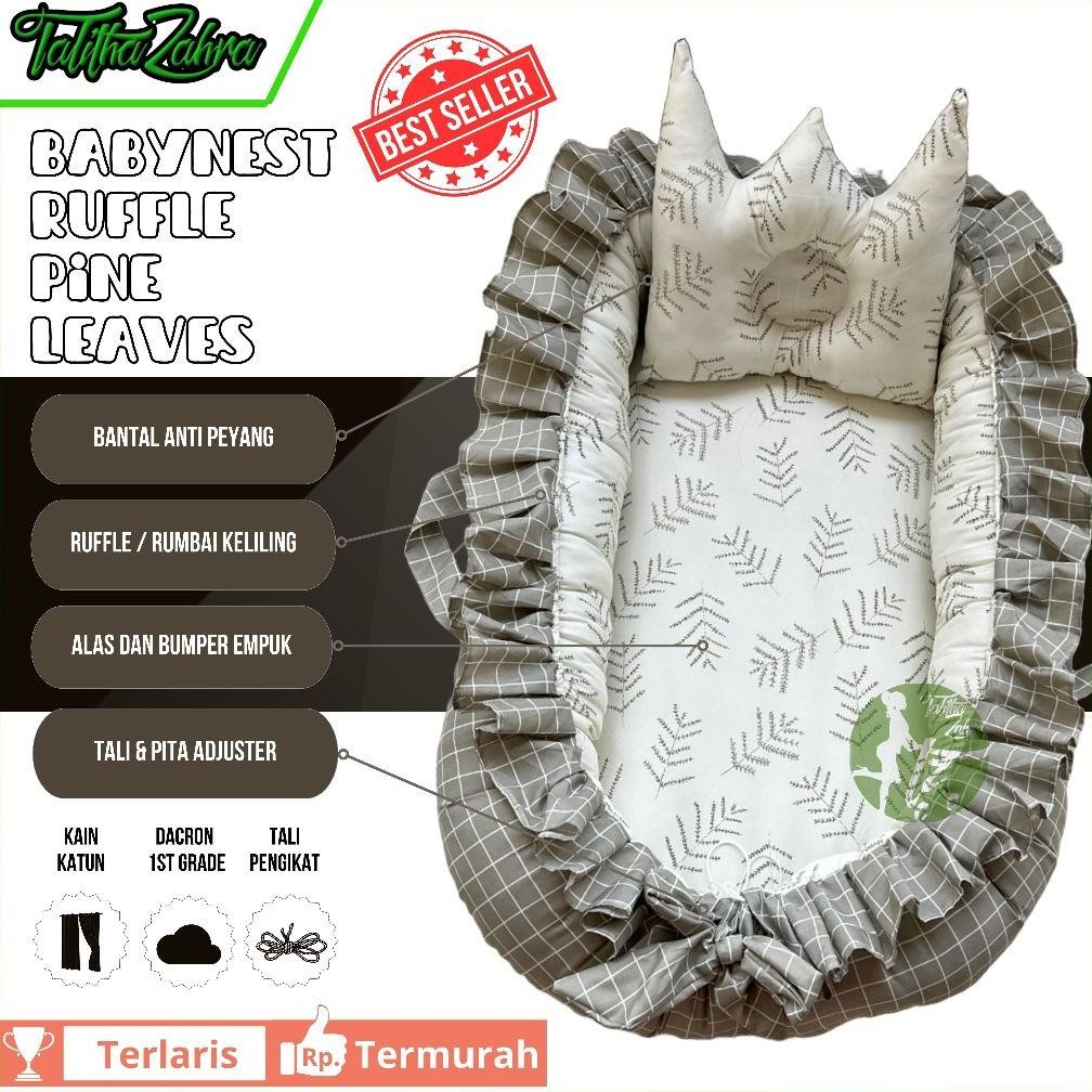 Terlaris Hot Promo Ready Stock Baby Nest Ruffle Polos Premium Kasur Bayi Kado Lahiran Murah Terbaik