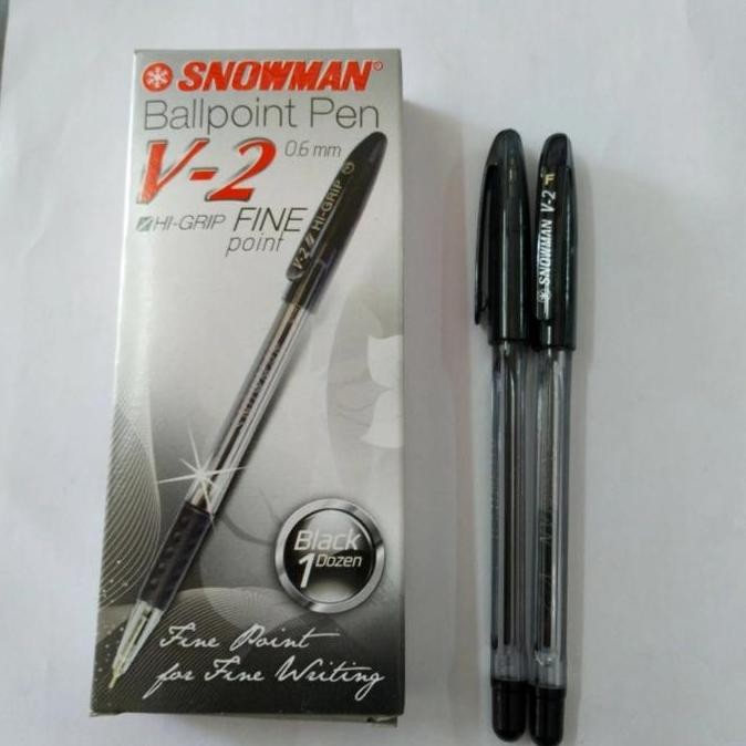 

Bolpoin Snowman V-2 Hitam 1Lusin 0.6Mm