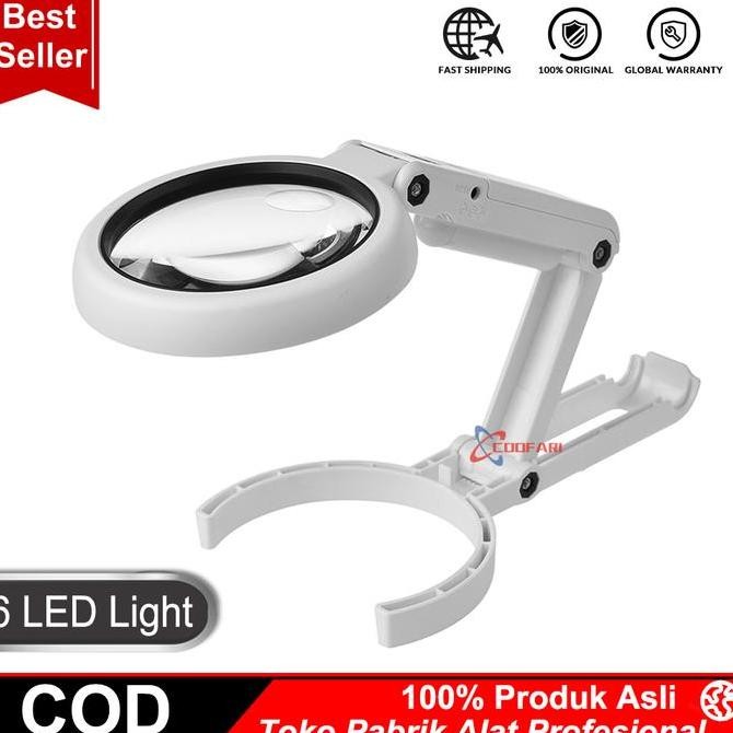 

Pintar Kaca Pembesar Meja Genggam Dengan Lampu Led Dan Dudukan