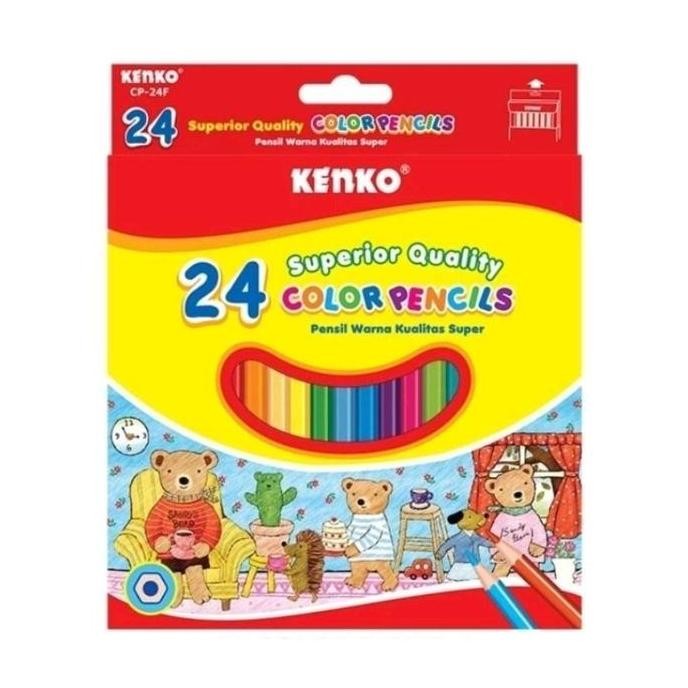 

Pensil Warna Panjang / Colored Pencils Superior Quality Non-Wood - Kenko Cp-24F Classic 24 Warna
