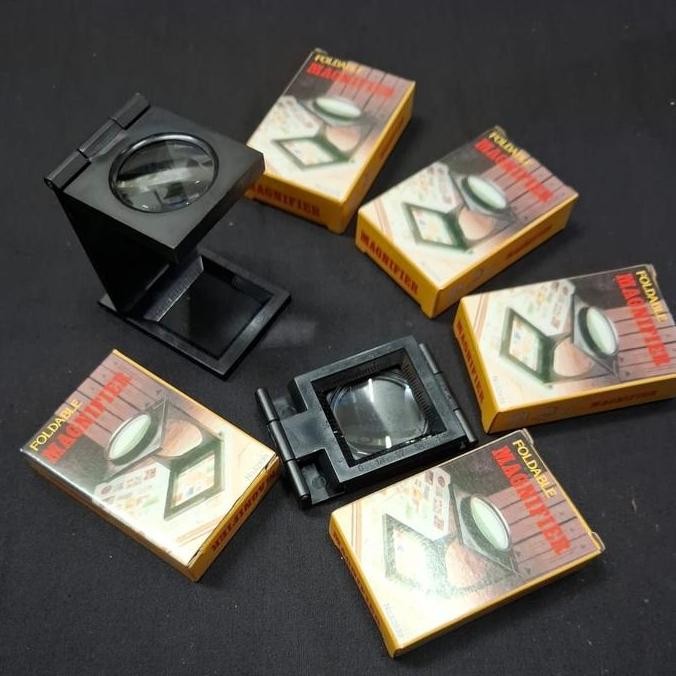 

10 X 28Mm Folding Magnifier Stand Loupe With Scale For Textile Optical