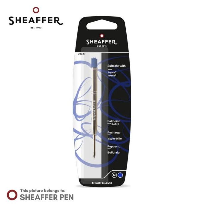 

Sheaffer Ballpoint Refill T Style Blue Medium Blister Card