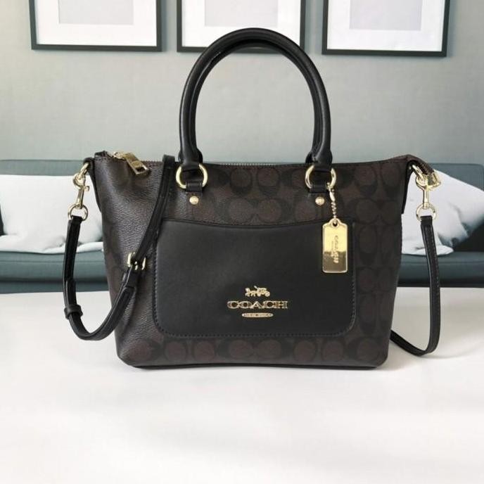 Coach Emma Satchel Bag Signature Tas Selempang Wanita Original #Es