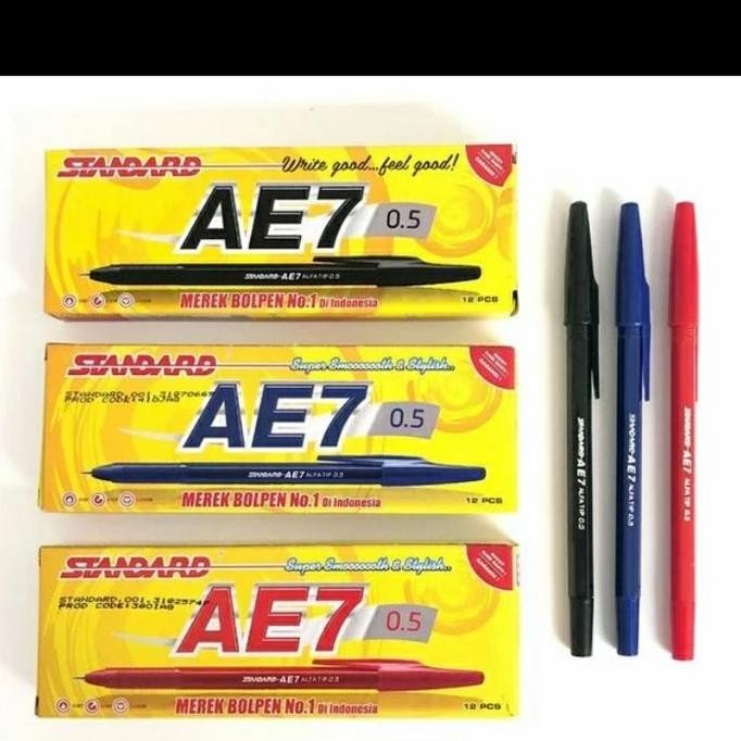 

Ballpoint/Pulpen/Pen Standard Ae7 0.5Mm ( 1 Pack :12Pcs )