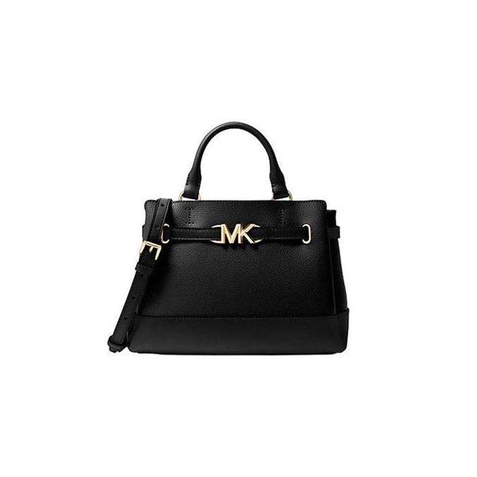 Tas Wanita Branded Mk Reed Small Belted Satchel Bag - Black