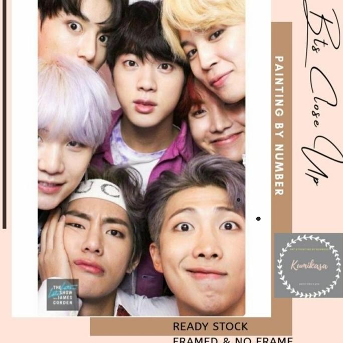 Diy Painting By Number Bts 50X40Cm K-Pop Bangtan Korea Bts Close Up